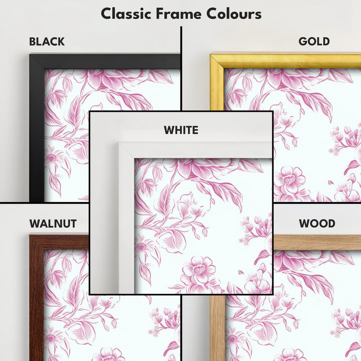 Above Bed Wall Decor Vintage Pink Floral Wall Art - H0258