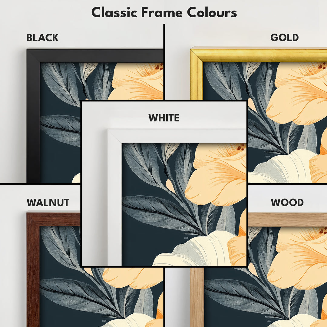 Red & Yellow Floral Long Vertical Wall Decor - V0237