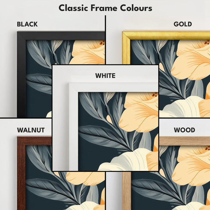 Red & Yellow Floral Long Vertical Wall Decor - V0237