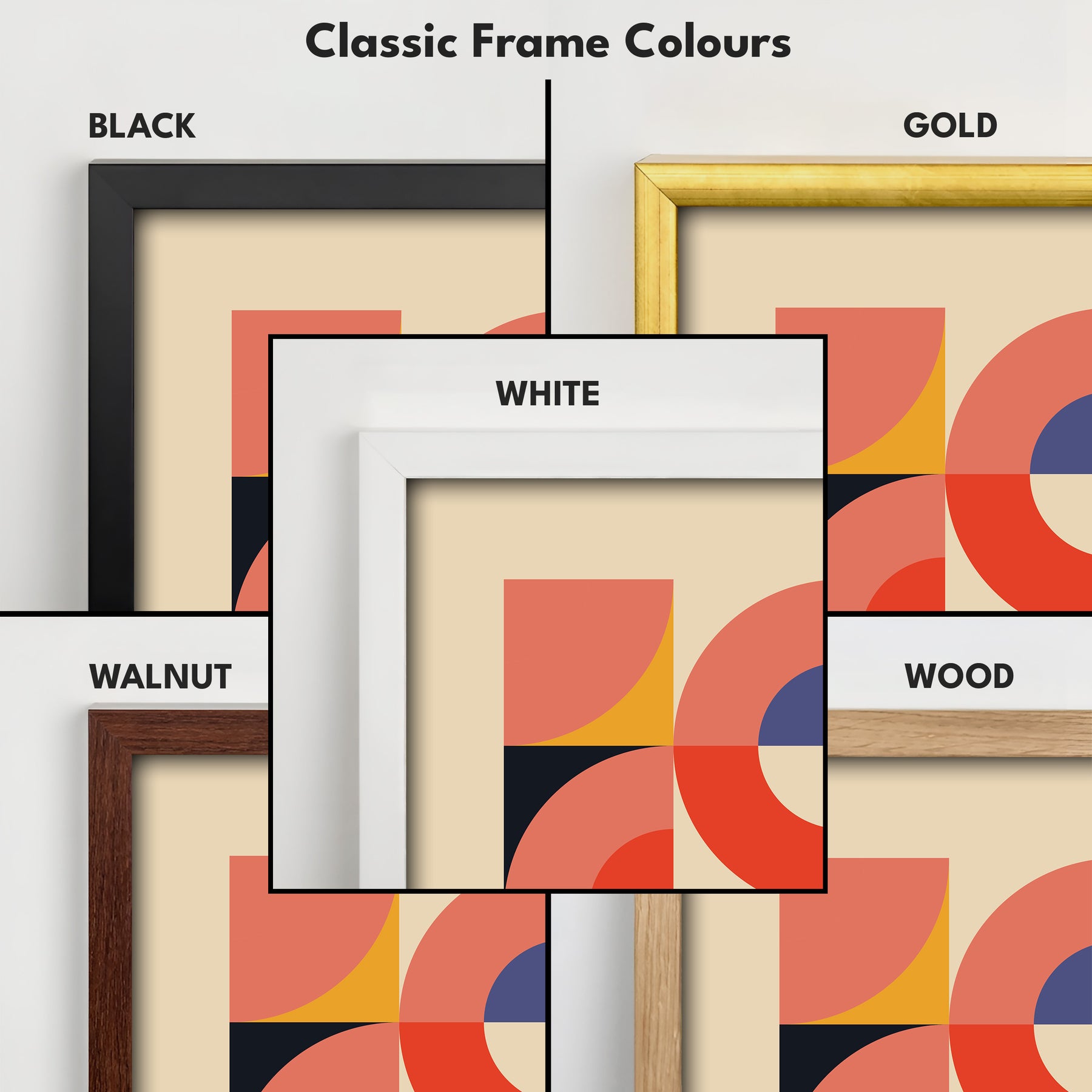 Bauhaus Mid Century Geometric Long Vertical Wall Art – Atelier Printworks