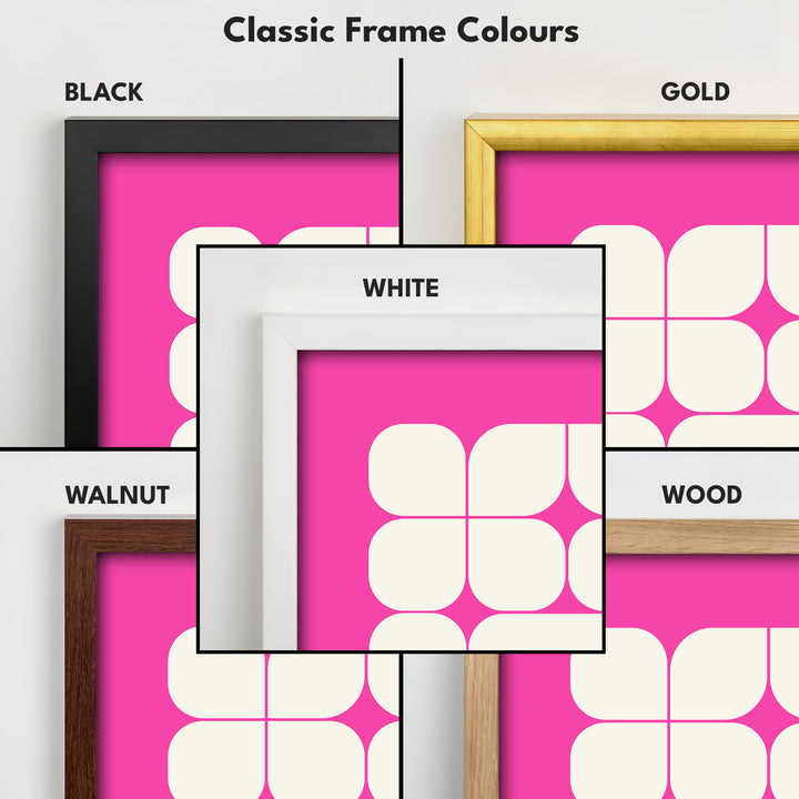 Vertical Pink Wall Decor Bauhaus Mid Century - V0364