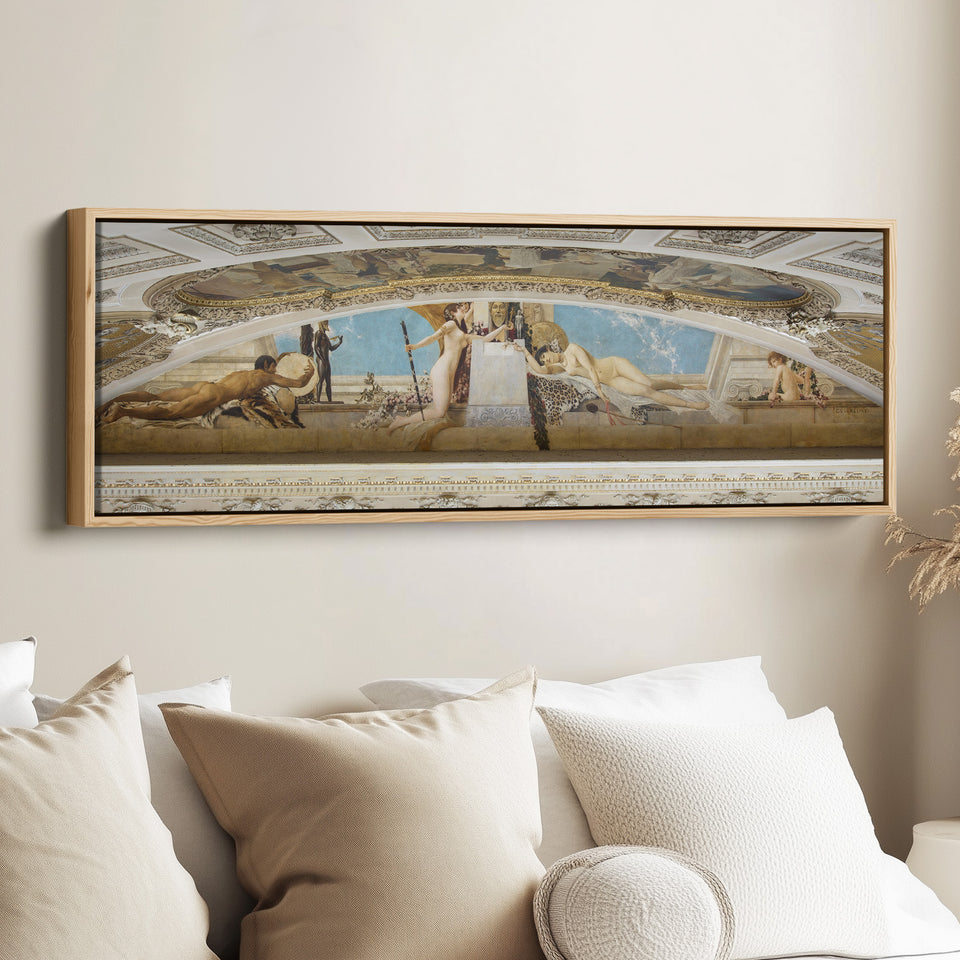 Wide Wall Art Gustav Klimt Classical Mural For Hallway Famous Art Scene