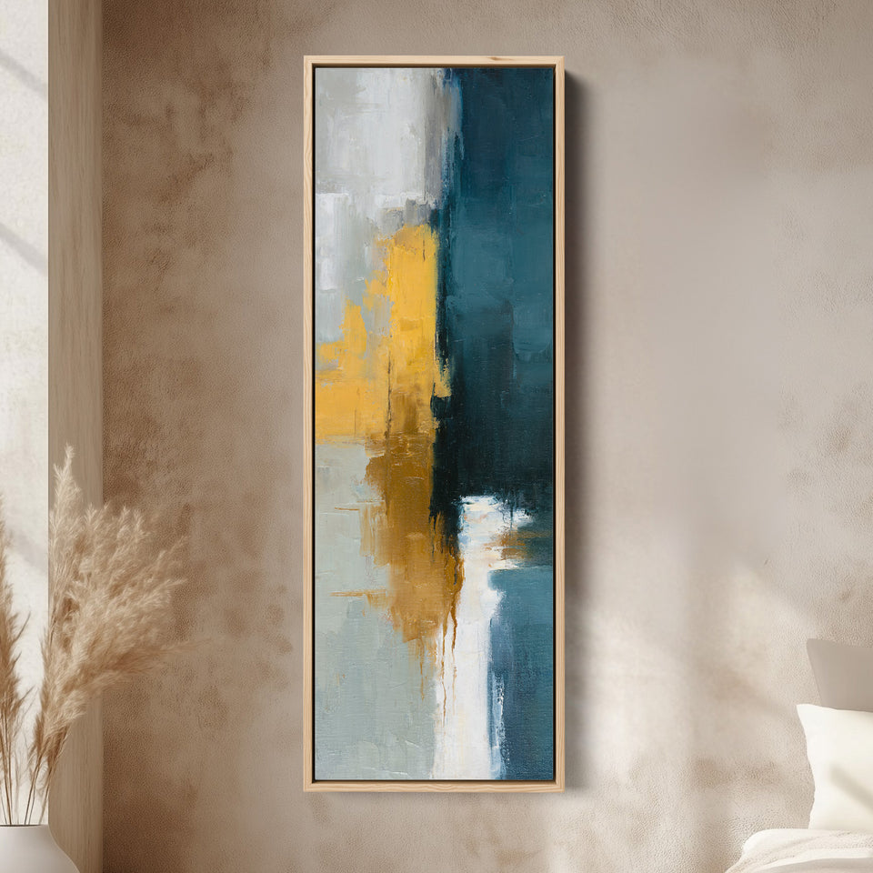 Portrait Wall Art Abstract Colour Block Composition For Office