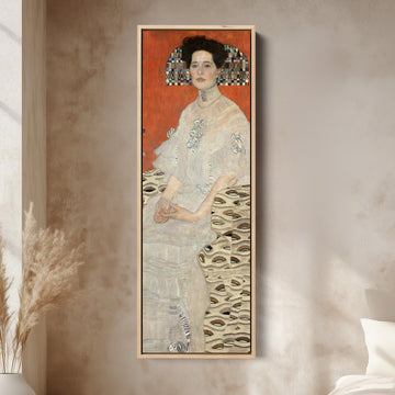 Gustav Klimt Vertical Wall Art Portrait Of Fritza Riedler For Bedroom