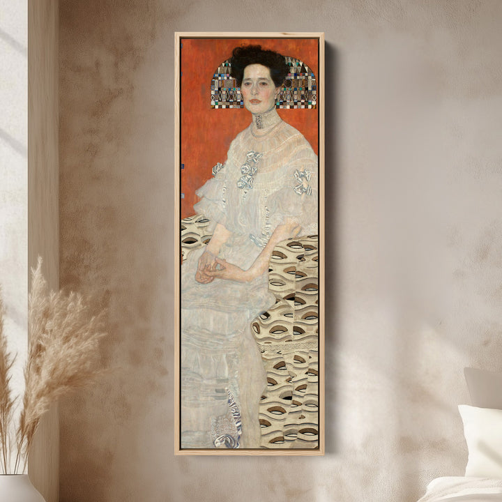 Gustav Klimt Vertical Wall Art Portrait Of Fritza Riedler For Bedroom
