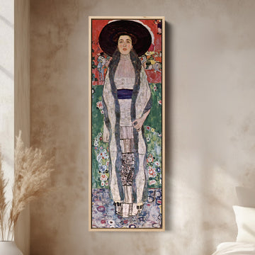 Gustav Klimt Tall Narrow Canvas Portrait Of Emilie Floge For Hallway
