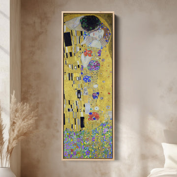 Gustav Klimt Long Wall Art The Kiss Romantic Couple For Bedroom