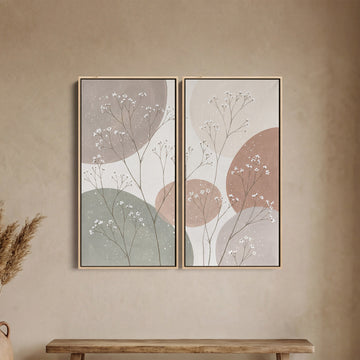 Wildflower Stems Extra Large Wall Art Set Hallway