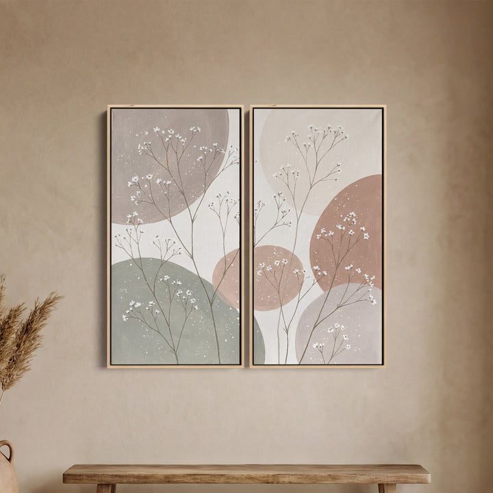 Wildflower Stems Extra Large Wall Art Set Hallway
