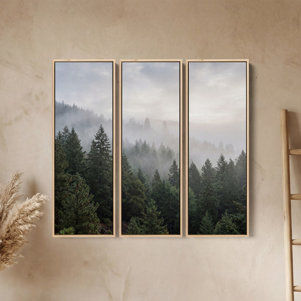 Misty Forest Extra Large Wall Art Set for Office