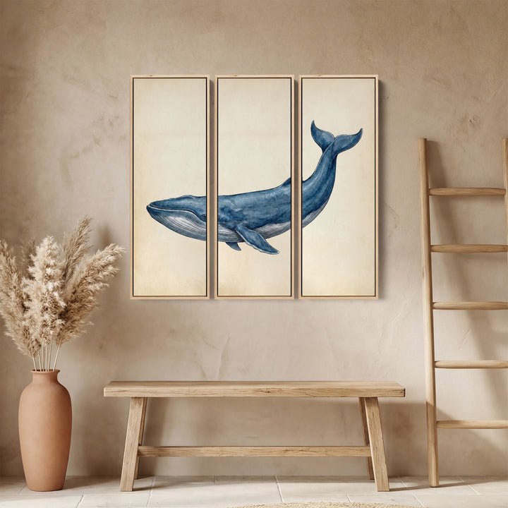 Blue Whale Set Of 3 Wall Art for Office