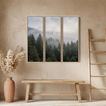 Misty Forest Extra Large Wall Art Set for Office