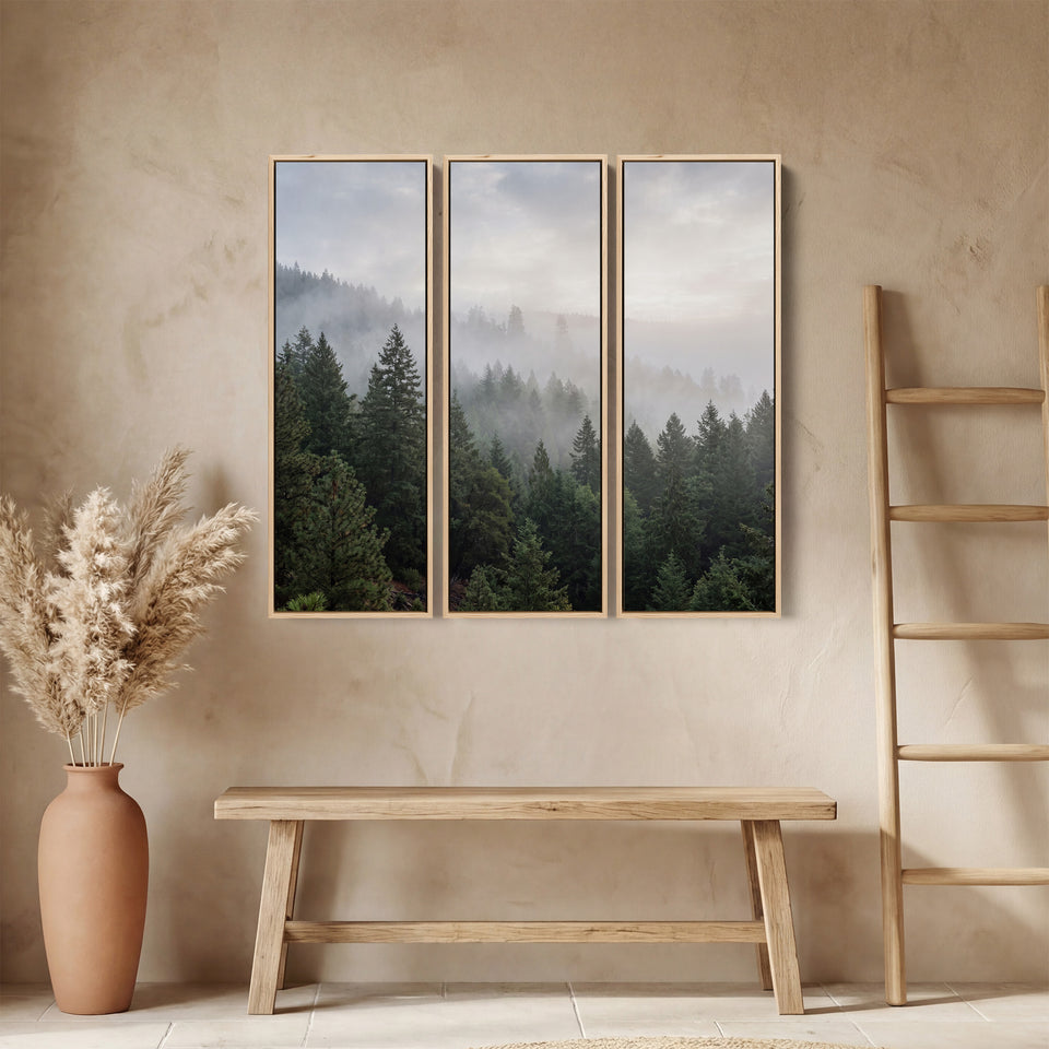 Misty Forest Extra Large Wall Art Set for Office