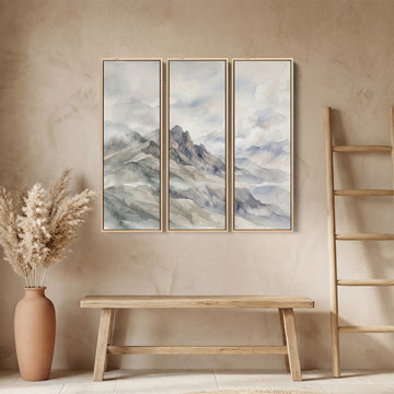 Mountain Peaks Large Scale Wall Art Set for Bedroom