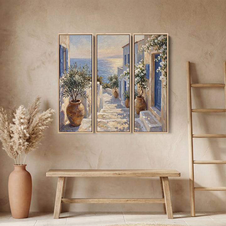 Coastal Village Extra Large Wall Art Set For Living Room