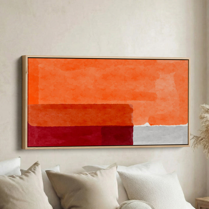 Panoramic Wall Art Layered Colour Bands Extra Wide Canvas Hallway