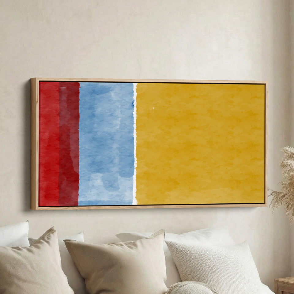 Wide Wall Art Vertical Stripe Trio Statement Wall Decor Office