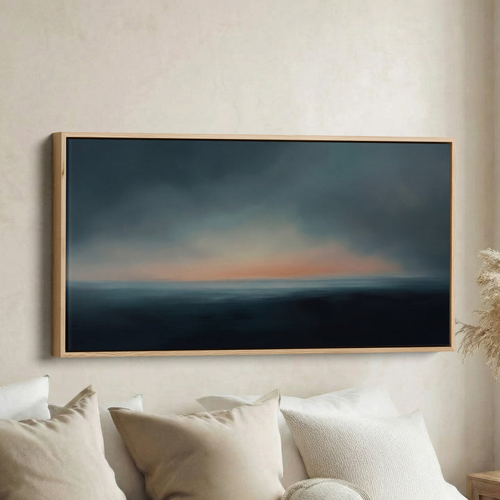 Abstract Ocean Horizon Horizontal Wall Art Statement Wall Decor Bedroom