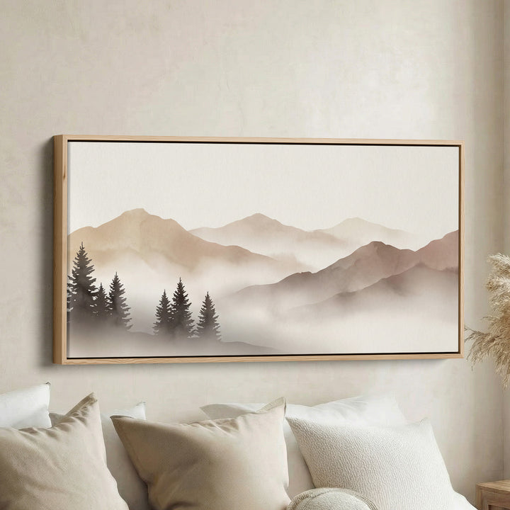 Misty Mountain Layers Large Wall Art Oversized Wall Decor For Office