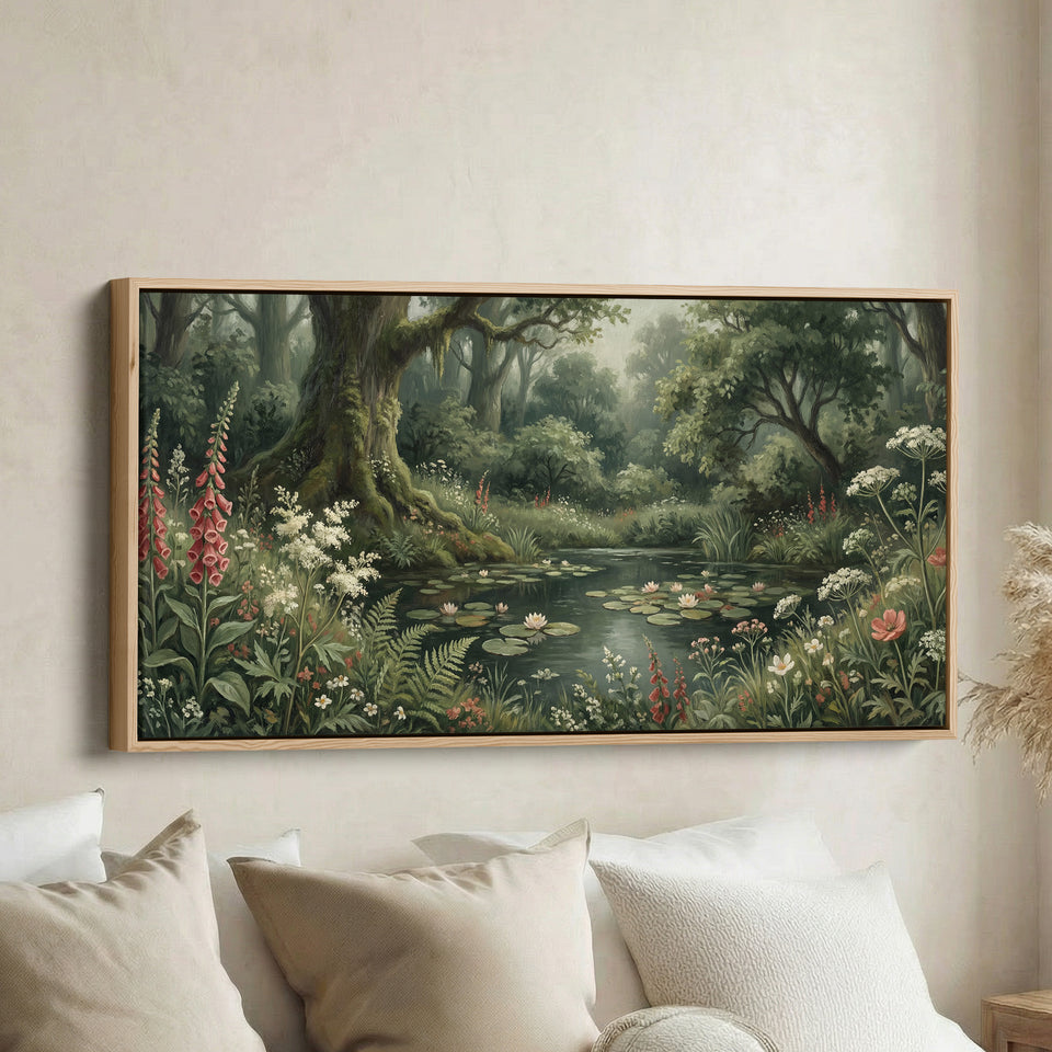 Woodland Pond Bedroom Wall Art Oversized Wall Decor For Hallway