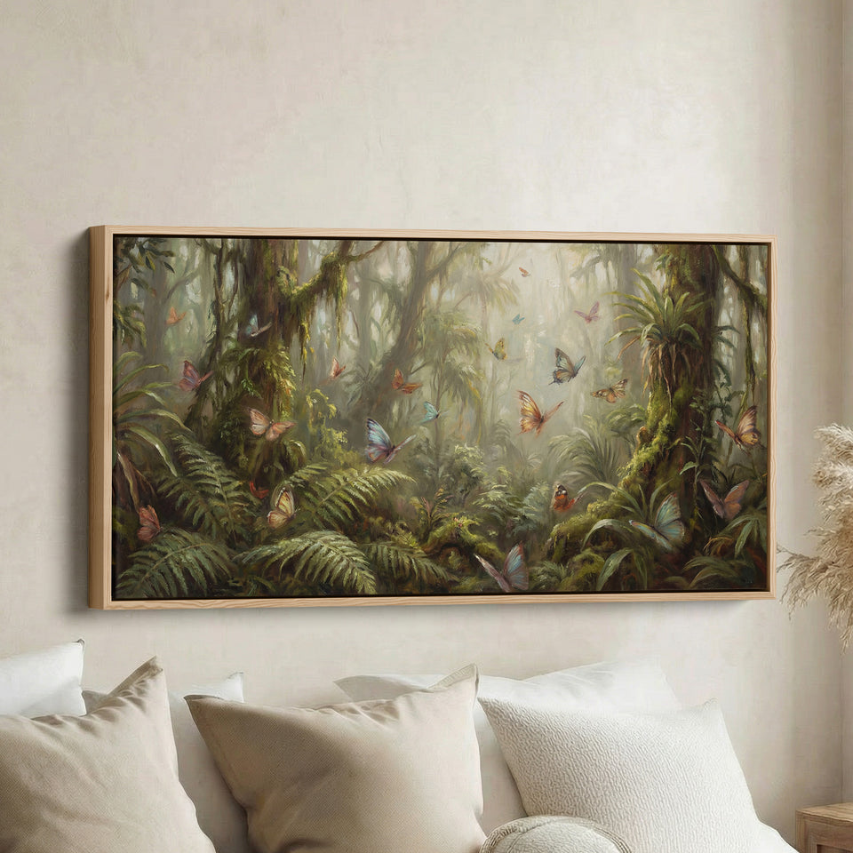 Enchanted Forest horizontal wall art Butterflies Statement Wall Decor Bedroom