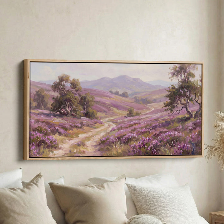 Heather Hills panoramic wall art Extra Wide Canvas Living Room
