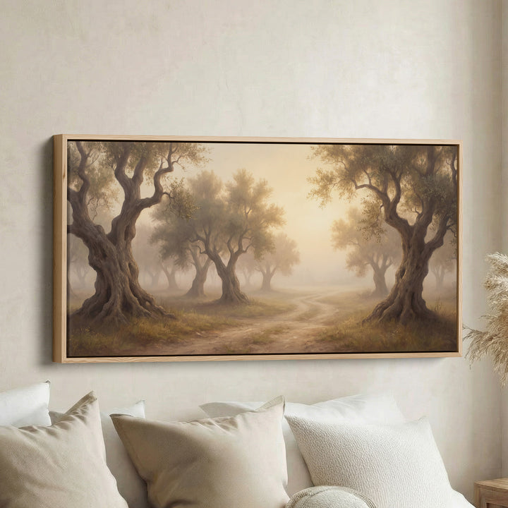 Olive Grove Path horizontal wall art Oversized Wall Decor Hallway