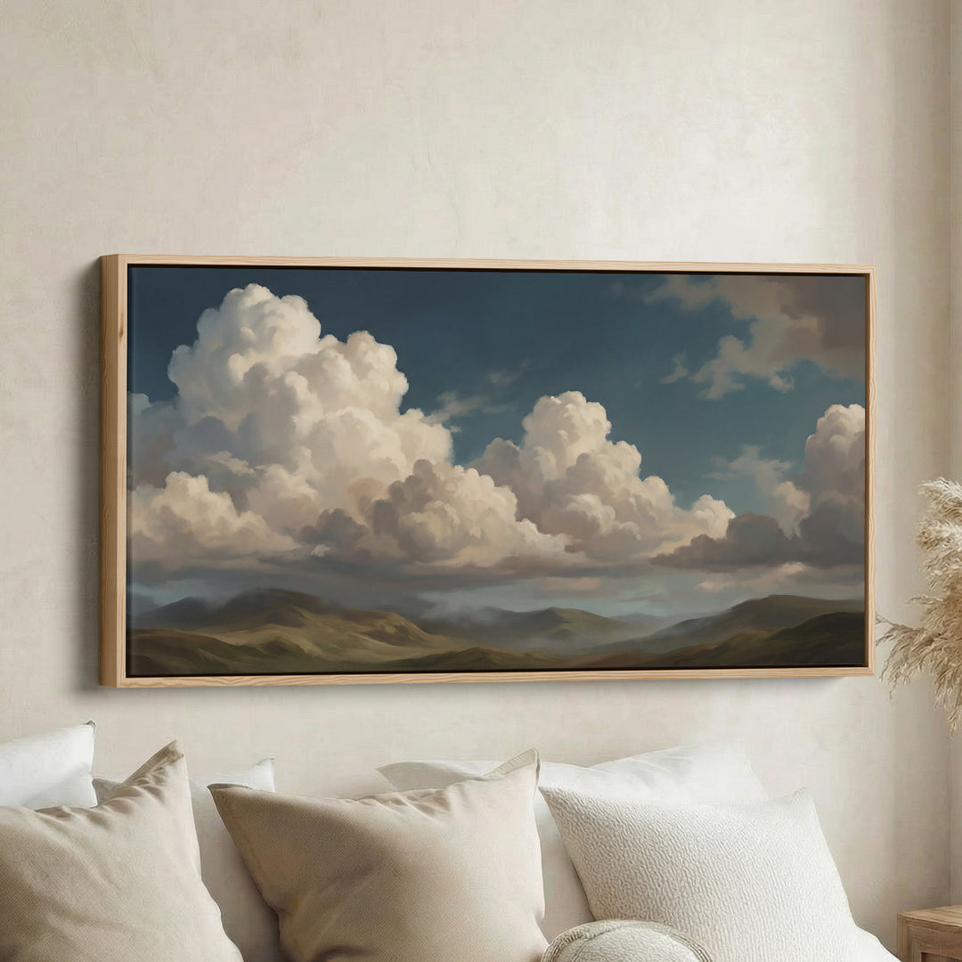 Clouds Over Hills Large Wall Art Oversized Wall Decor For Office