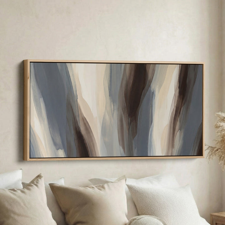 Vertical Forms Above Soft Wall Art Panoramic Canvas Print For Office