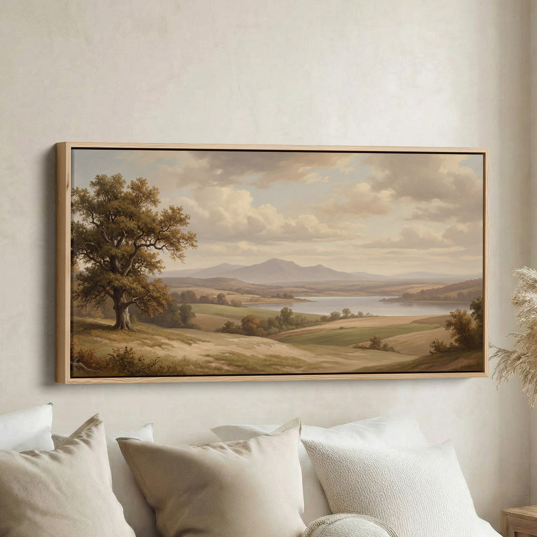 Lake Vista Long Wall Art Statement Wall Decor For Hallway