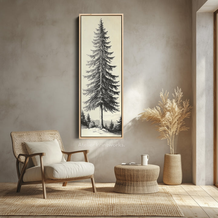Vintage Pine Tree Vertical Wall Decor - V0241