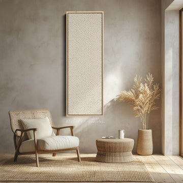 Minimalist Beige Abstract Pattern Vertical Wall Decor - Atelier Printworks
