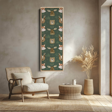 Vertical Kids Room Wall Decor Woodland Animals - Atelier Printworks