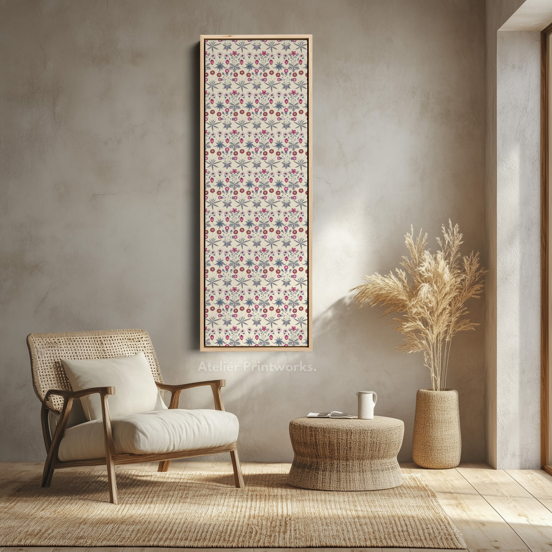 William Morris Daisy Vertical Long Narrow Wall Art - V0299