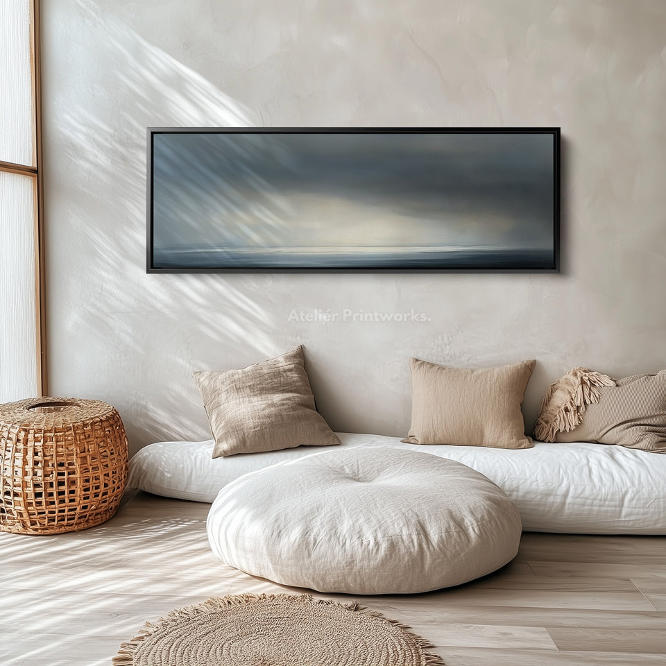 Abstract Sunset Long Skinny Above Bed Wall Decor