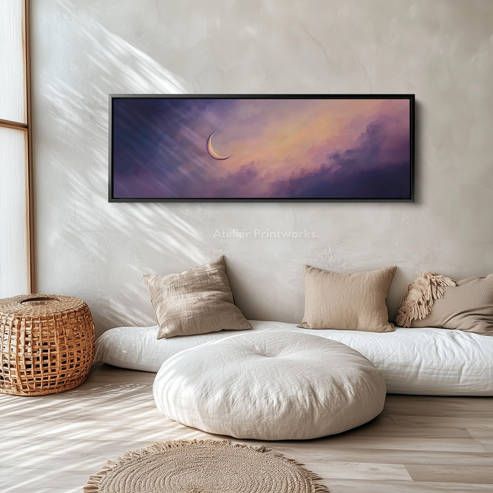 Halve Maan Horizontale Wanddecoratie Lang Smal