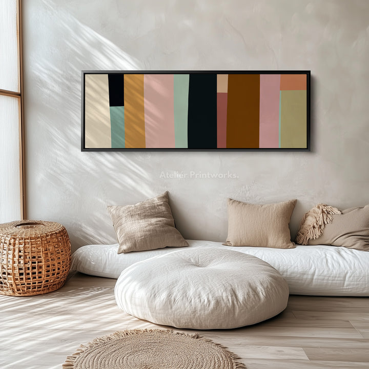 Minimalist Living Room Muted Horizontal Wall Decor Long Narrow