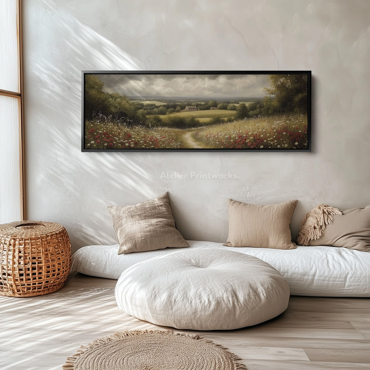 Living Room Horizontal Wall Art Vintage Countryside