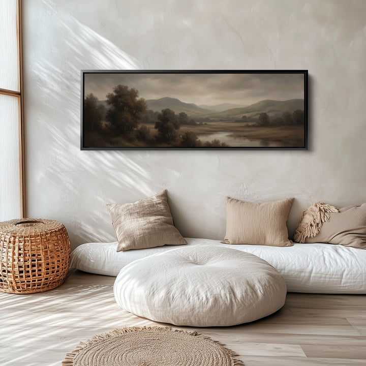 River Valley Landscape Panoramic Wall Art Statement Decor Office