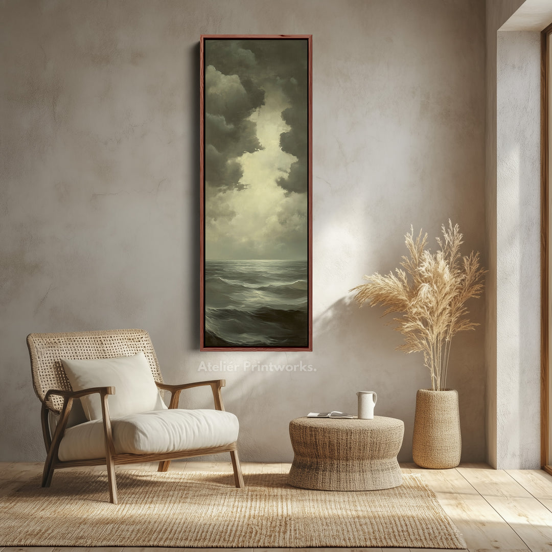 Vintage Sea Painting - Vertical Wall Art