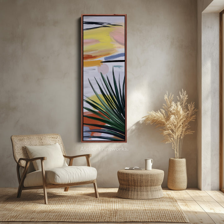 Vertical Wall Art Abstract Sunset