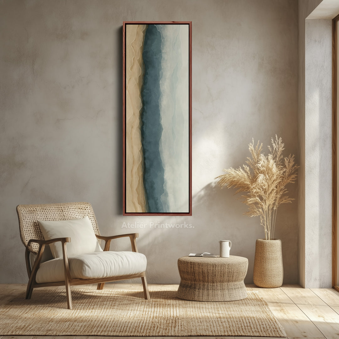 Tall Slim Vertical Long Abstract Canvas Wall Decor