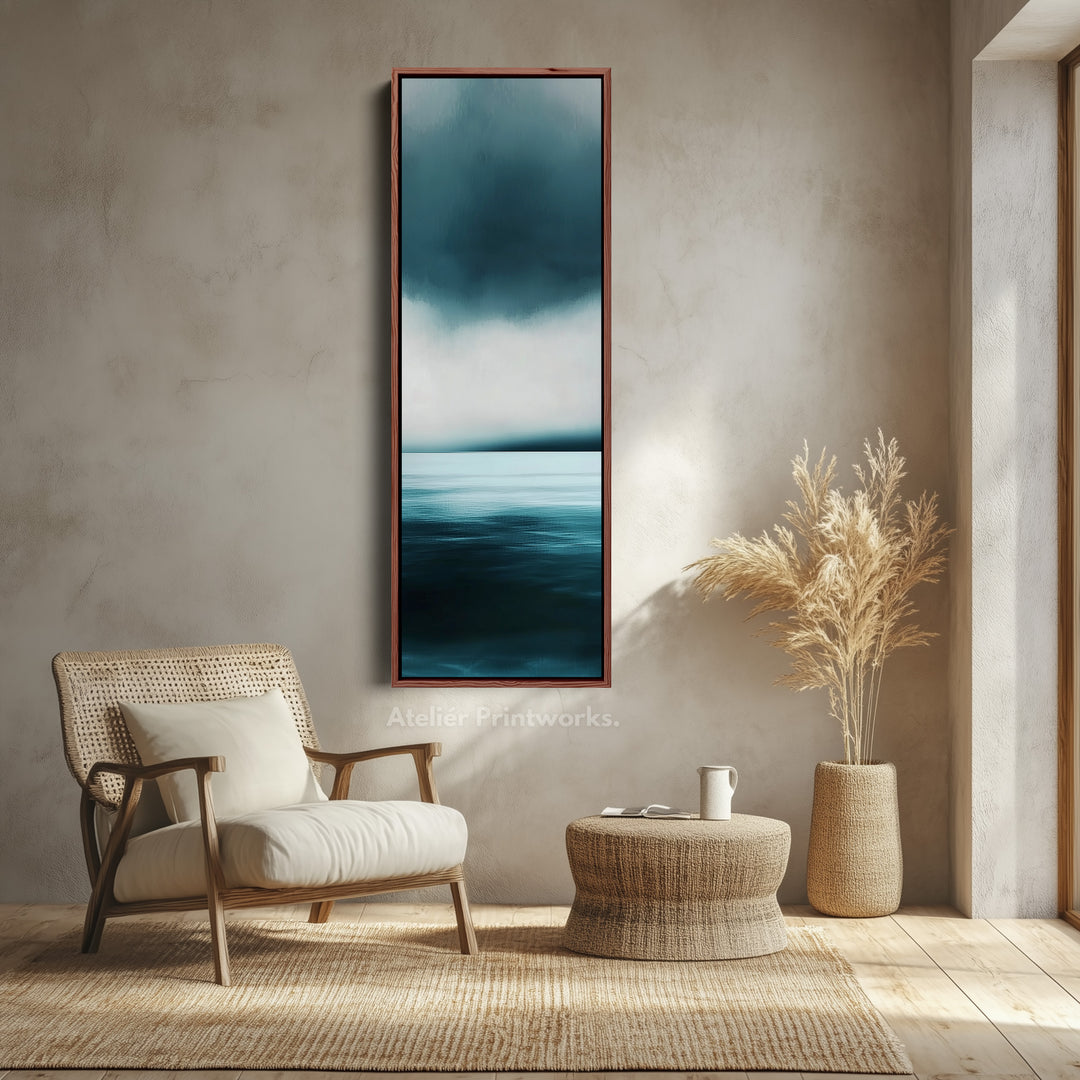 Abstract Ocean Large Vertical Wall Art Canvas