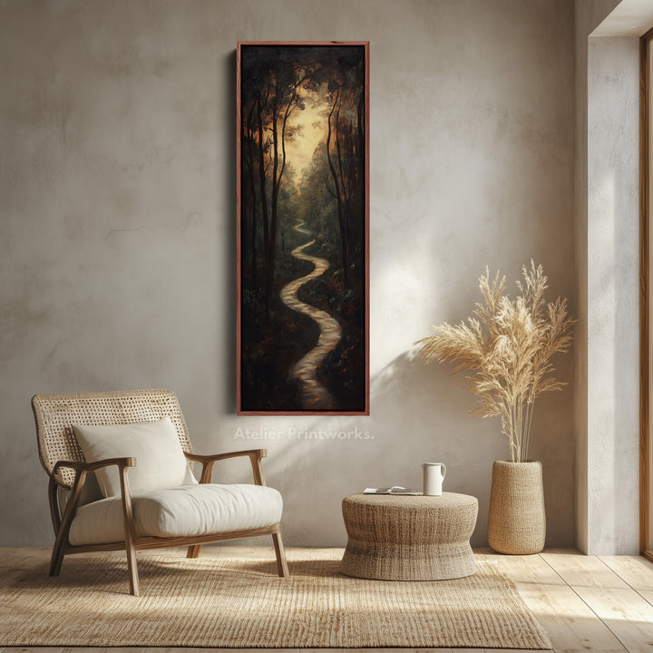 Forest Path Large Vertical Canvas Wall Decor