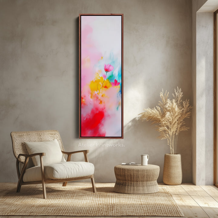 Abstract Large Painting Vertical Long Wall Art Large Canvas Decor