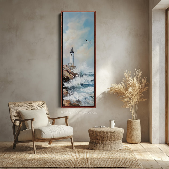 Long Vertical Wall Art - Lighthouse Big Large Picture Decor