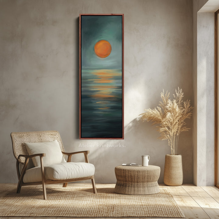 Minimalist Sunset Large Framed Wall Pictures For Living Room