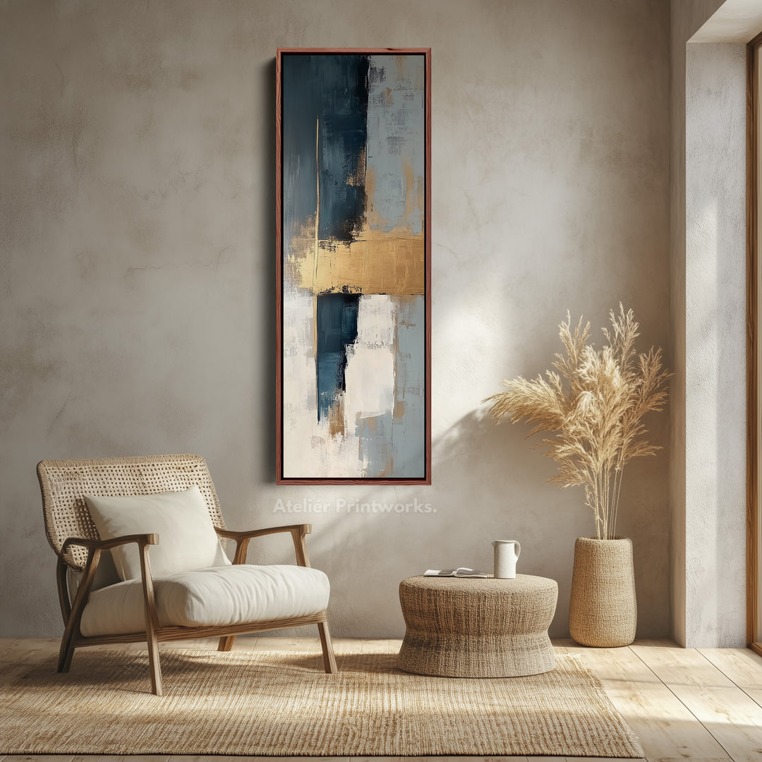 Minimalist Gold Long Vertical Wall Art