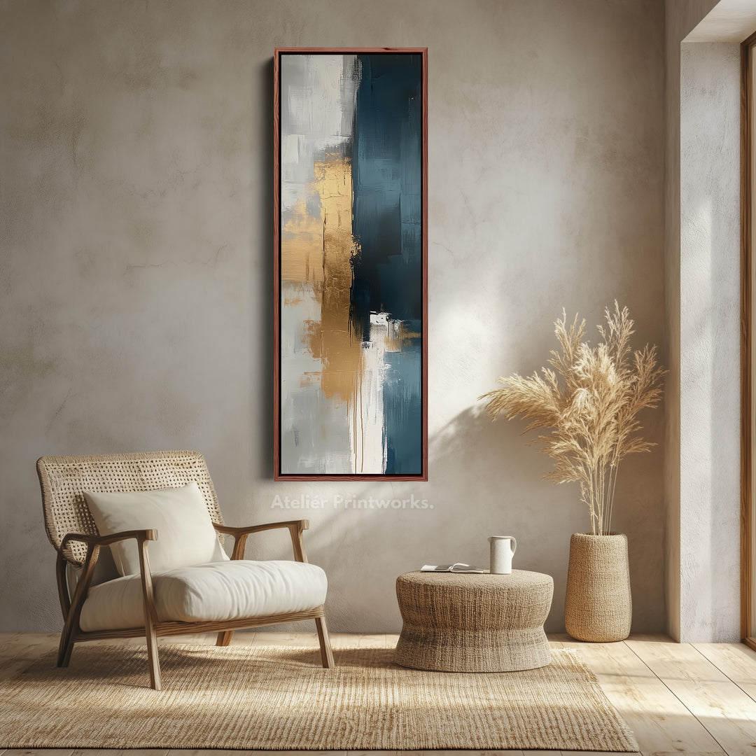 Tall Skinny Gold Abstract Wall Decor