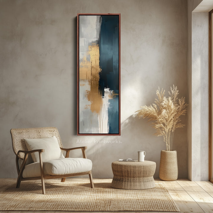 Tall Skinny Gold Abstract Wall Decor